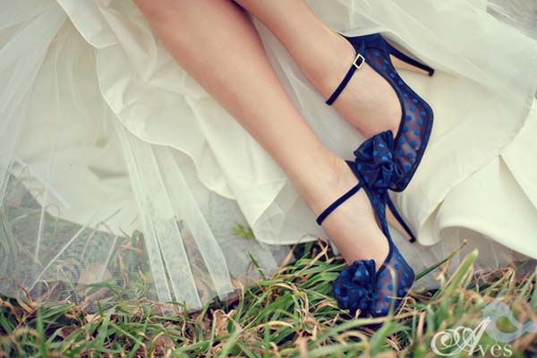 scarpe da cerimonia blu donna
