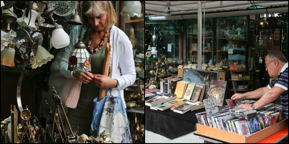 Mercatino delle pulci in piazza dei Ciompi a Firenze