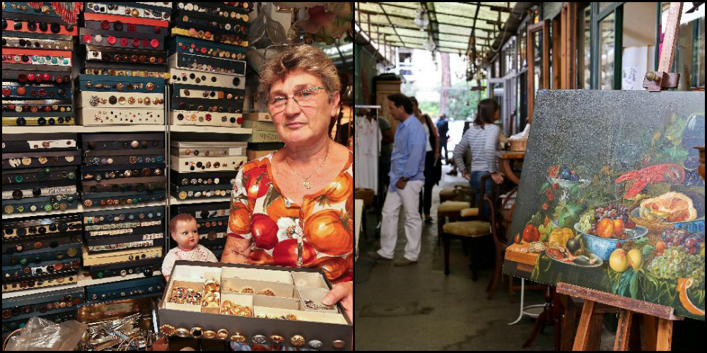 Mercatino delle pulci in piazza dei Ciompi a Firenze